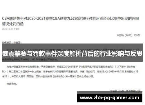 魏震禁赛与罚款事件深度解析背后的行业影响与反思
